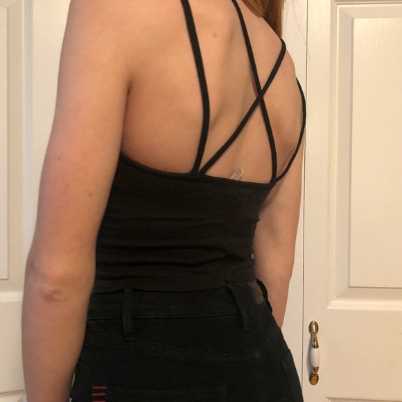 Brandy Melville Cross Back Tank Top - Picture 2 of 3